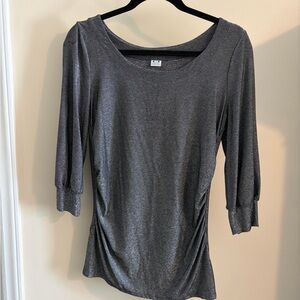Three Dots Gray Long Sleeve Top